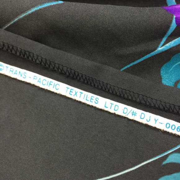 Vintage Fumi's Originals Hawaiian Dress S/XS Womans Black Floral Halter Belted - Picture 5 of 13